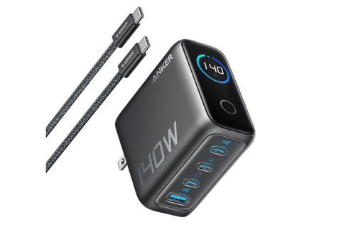 Anker Charger (140W, 4-Port, PD 3.1) with USB-C Cable